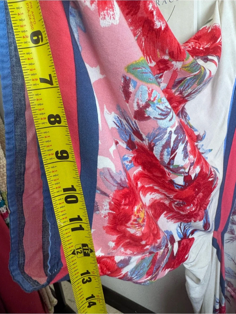 Flying Tomato Cream Kimono Cardigan with Red & Blue Floral Accents